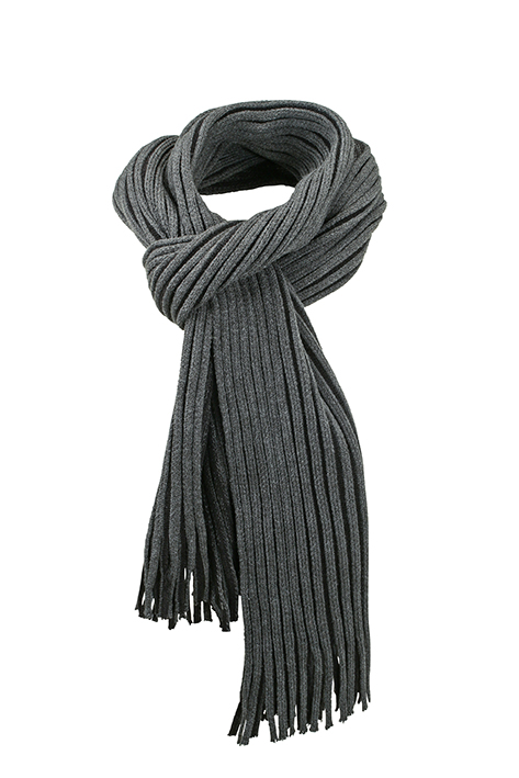 MB7989_anthrazit Ribbed Scarf Myrtle Beach MB7989