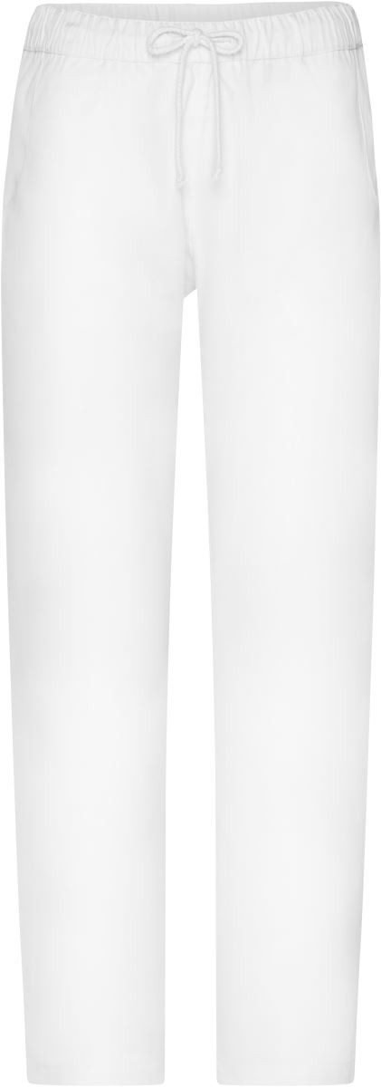 JN3004-white Men's trousers James & Nicholson JN3004