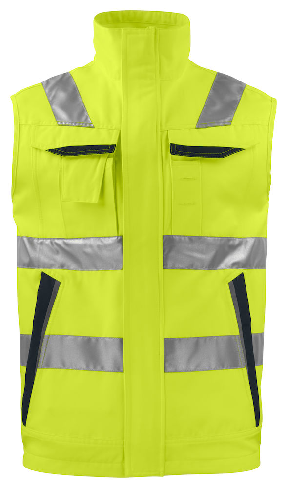 6711-gelb ProJob 6711 Warnchutz Weste EN ISO 20471 Klasse 2
