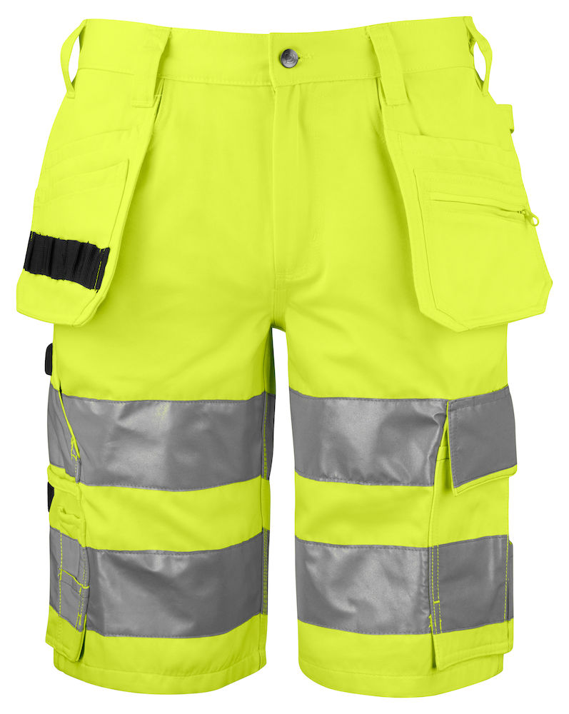 6535-gelb 6535 Warnschutz Shorts mit Hängetaschen EN ISO 20471 Klasse 2