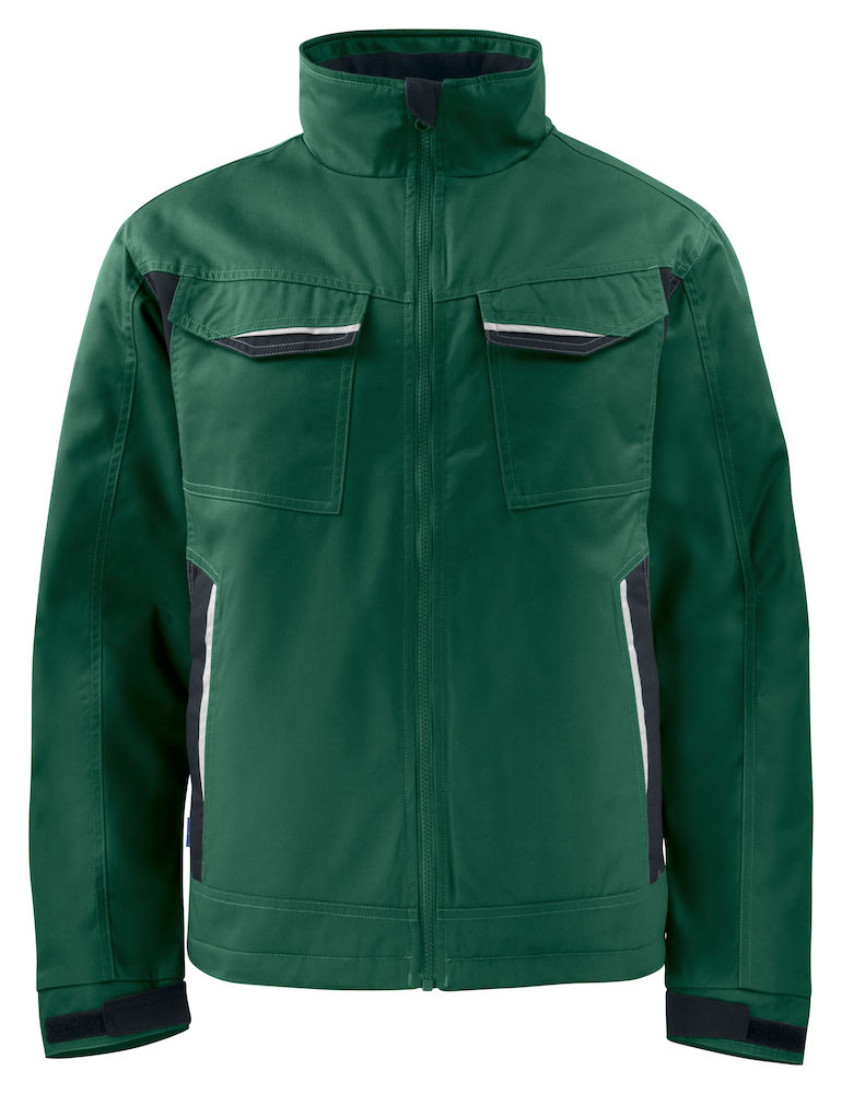 5426-forestgreen ProJob 5426 Gefütterte Service Jacke mit Kontrastelementen