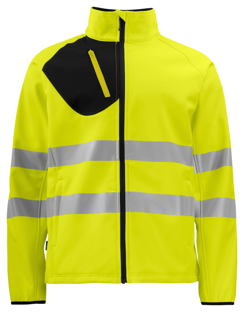 6432-gelb ProJob 6432 Warnschutz Softshell Jacke EN ISO 20471 Kl. 3