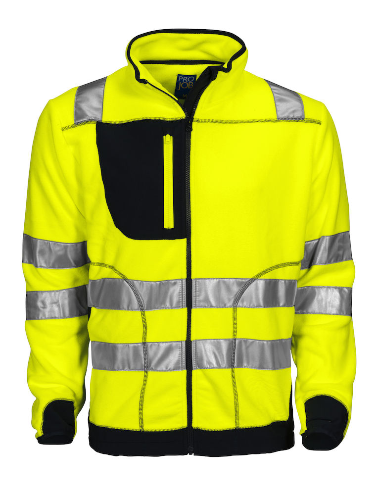 646303_11_f9 ProJob 6303 HV Fleece-Jacke EN ISO20471 KLASSE 3/2