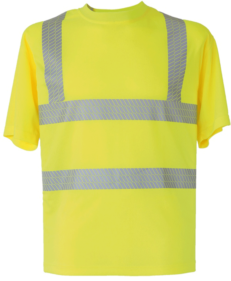 KX072-yellow Hi-Viz Broken Reflective T-Shirt EN ISO 20471 Korntex KXBRS
