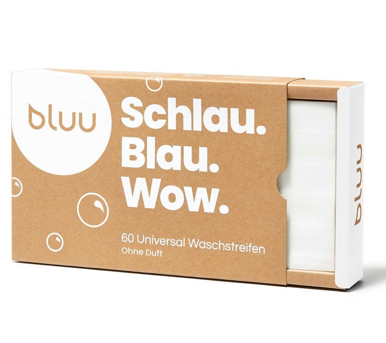 Waschmittel-ohneDuft Universal Waschmittelstreifen ohne Duft bluu 60 Stück
