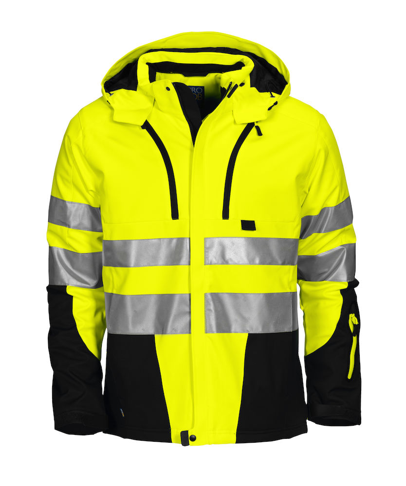 646420_11_f5 ProJob 6420 Gefütterte Softshell-Jacke EN ISO 20471 Klasse 3