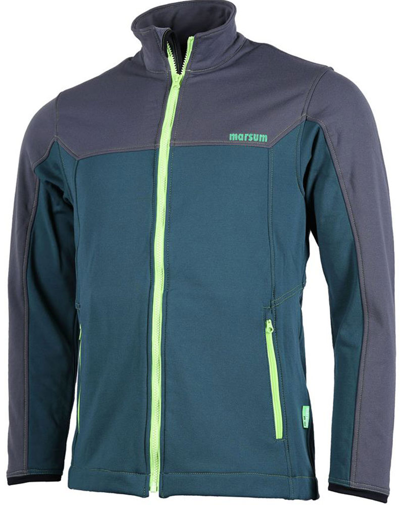 Fleecejacke Goldau marsum grün & stark MA1023