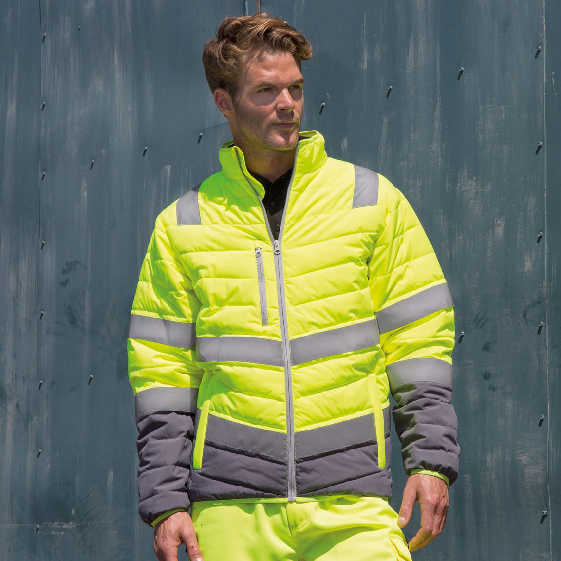 R325M_Jacket_flo-yellow_crop Men's Safety Jacket SafeGuard RT325