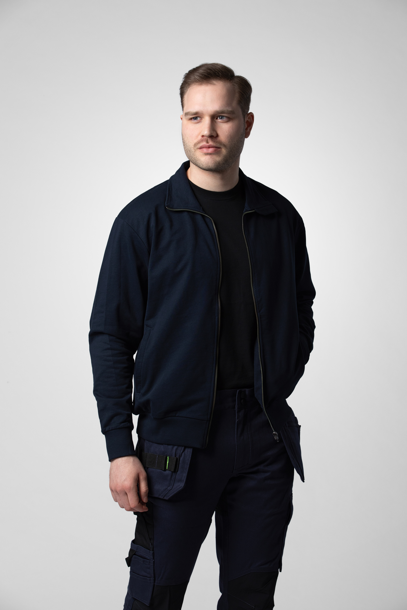 SWEATSHIRT CARDIGAN 100% BAUMWOLLE ProJob 2134