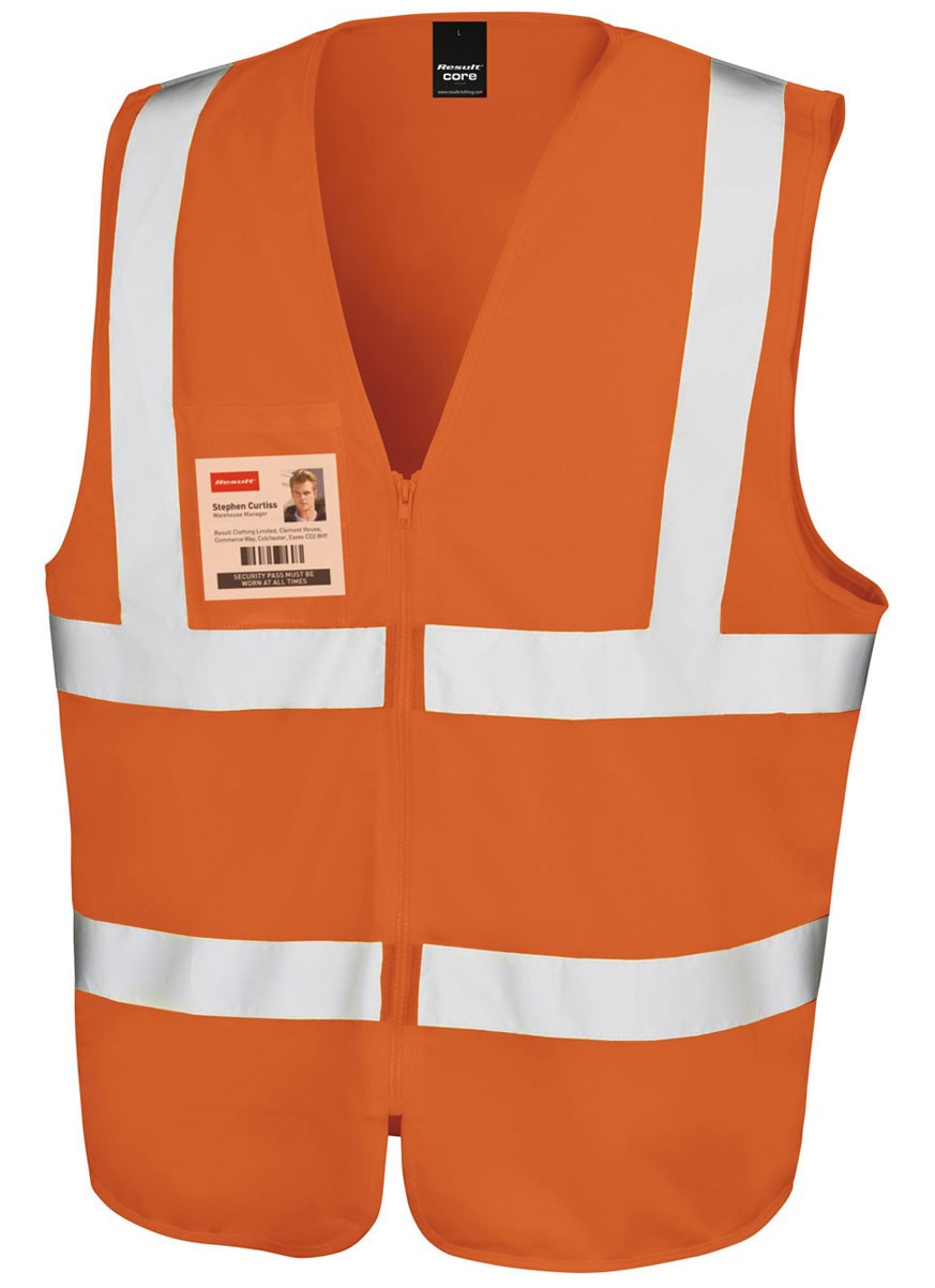 R202X_fluorescentorange Zip I.D Safety Tabard SafeGuard RT202